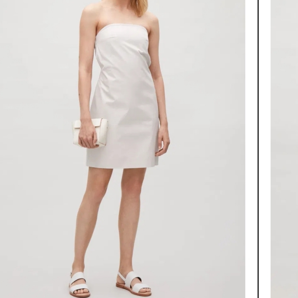 COS Open Back Strapless Dress - Size 6
